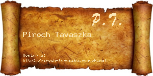 Piroch Tavaszka névjegykártya
